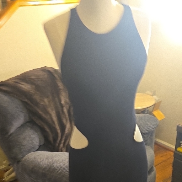 Old Navy Black Backless Dress with Cutouts - Picture 1 of 4
